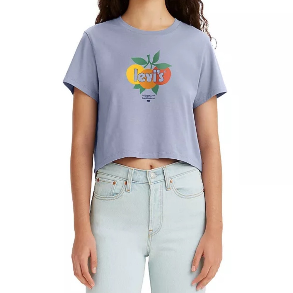 Levi's Cropped Jordie Tee in Cool Citrus Dusk